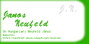janos neufeld business card